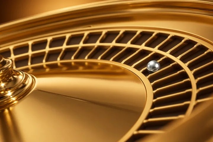 CroreBet Roulette with a glossy gold wheel and a silver ball