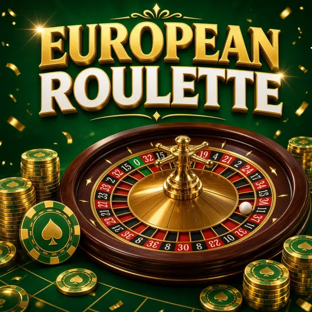 European Roulette, a single-zero wheel resting on green felt
