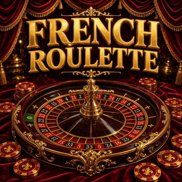 French Roulette, an ornate wheel on burgundy felt