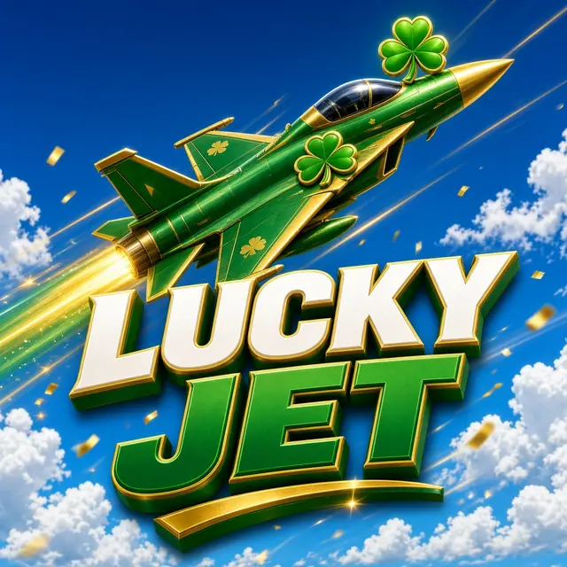 Lucky Jet, a green and gold jet with a clover glow